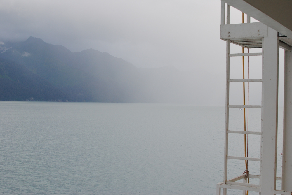 Fog on the Alaskan water