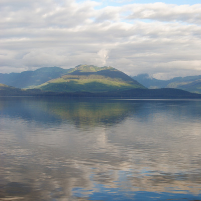 Alaska Mountains Sea Reflection